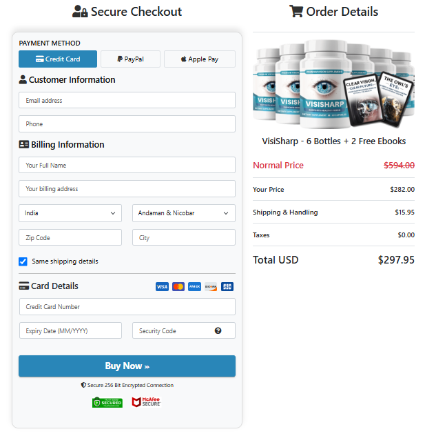 VisiSharp payment method